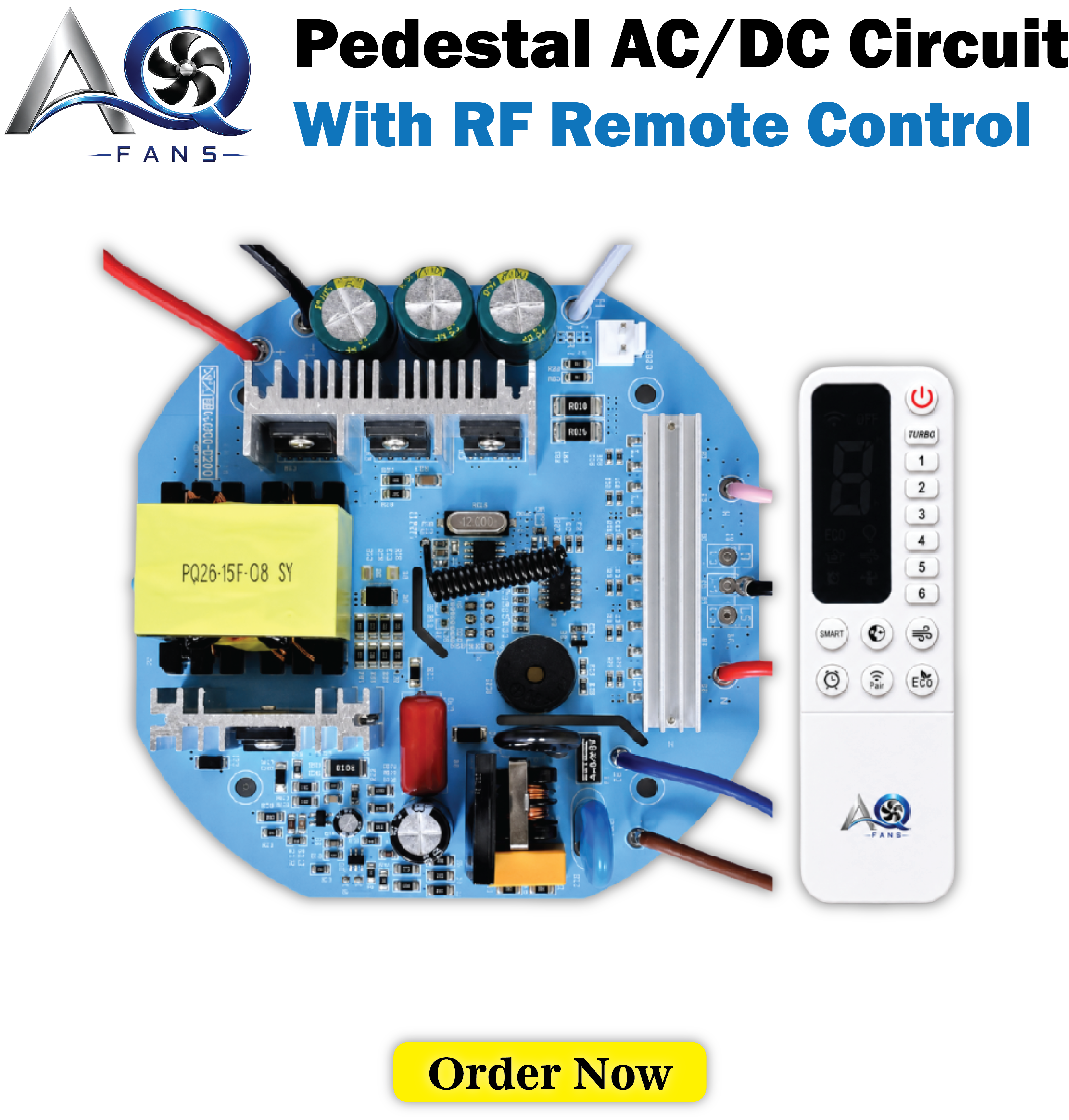 Pedestal Circuit with 12V DC + 220V AC with RF Remote Best for Cooler, Pedestal and Exhaust Fans - Detail 1