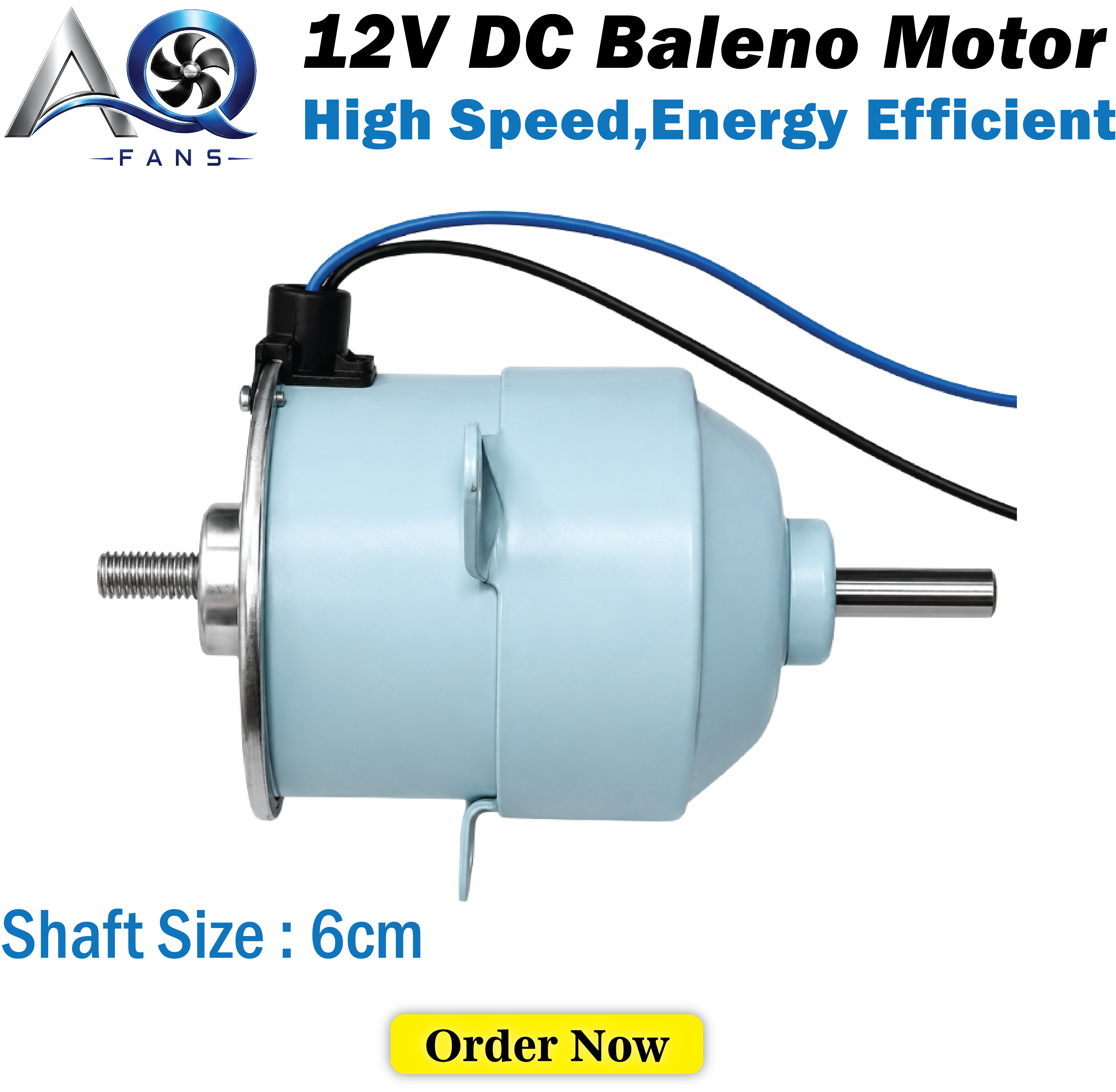 DC 12V Brushed High Speed Baleno Motor for Room Air Cooler & DC Stand Fans