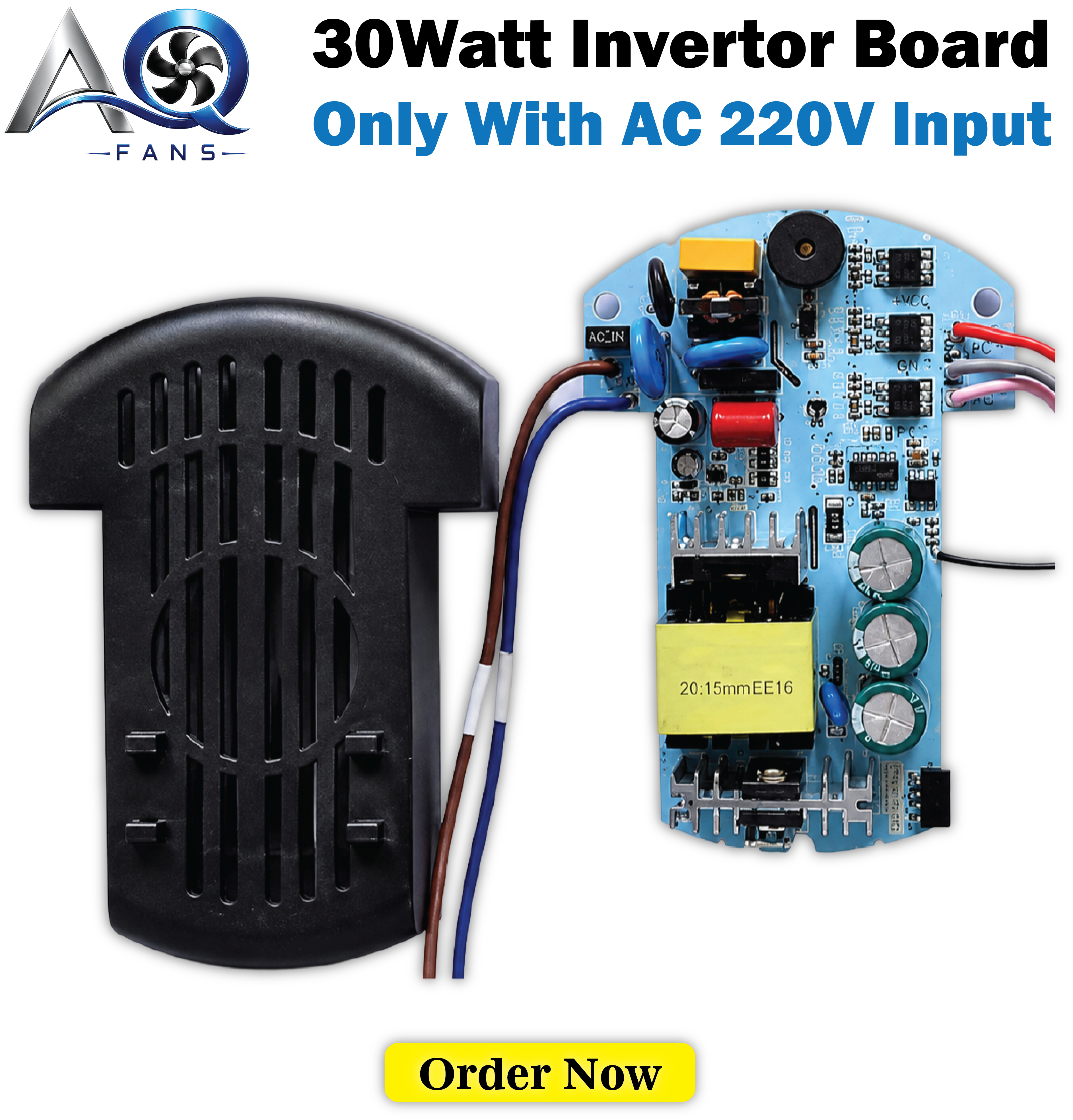 30 Watt Invertor For Ceiling Fan with Remote AC 220v Input Option