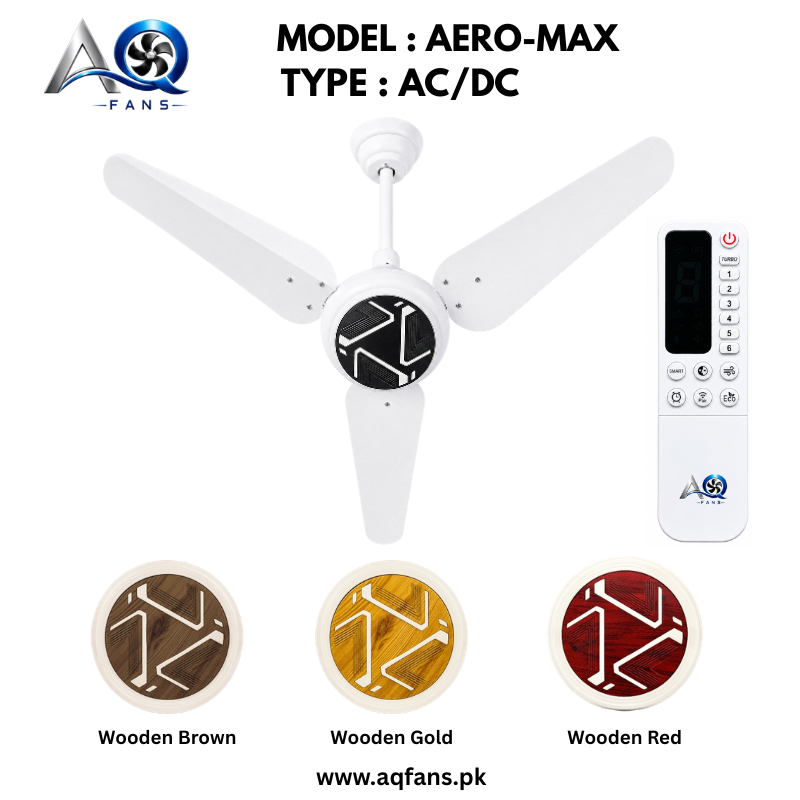 AQ AC DC Ceiling Fan 56 Inch with RF Remote Control Energy Saving Fans - AERO MAX Model - Detail 1