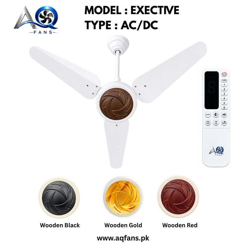 AQ AC DC Ceiling Fan 56 Inch with RF Remote Control Energy Saving Fans - Exective Model - Detail 1