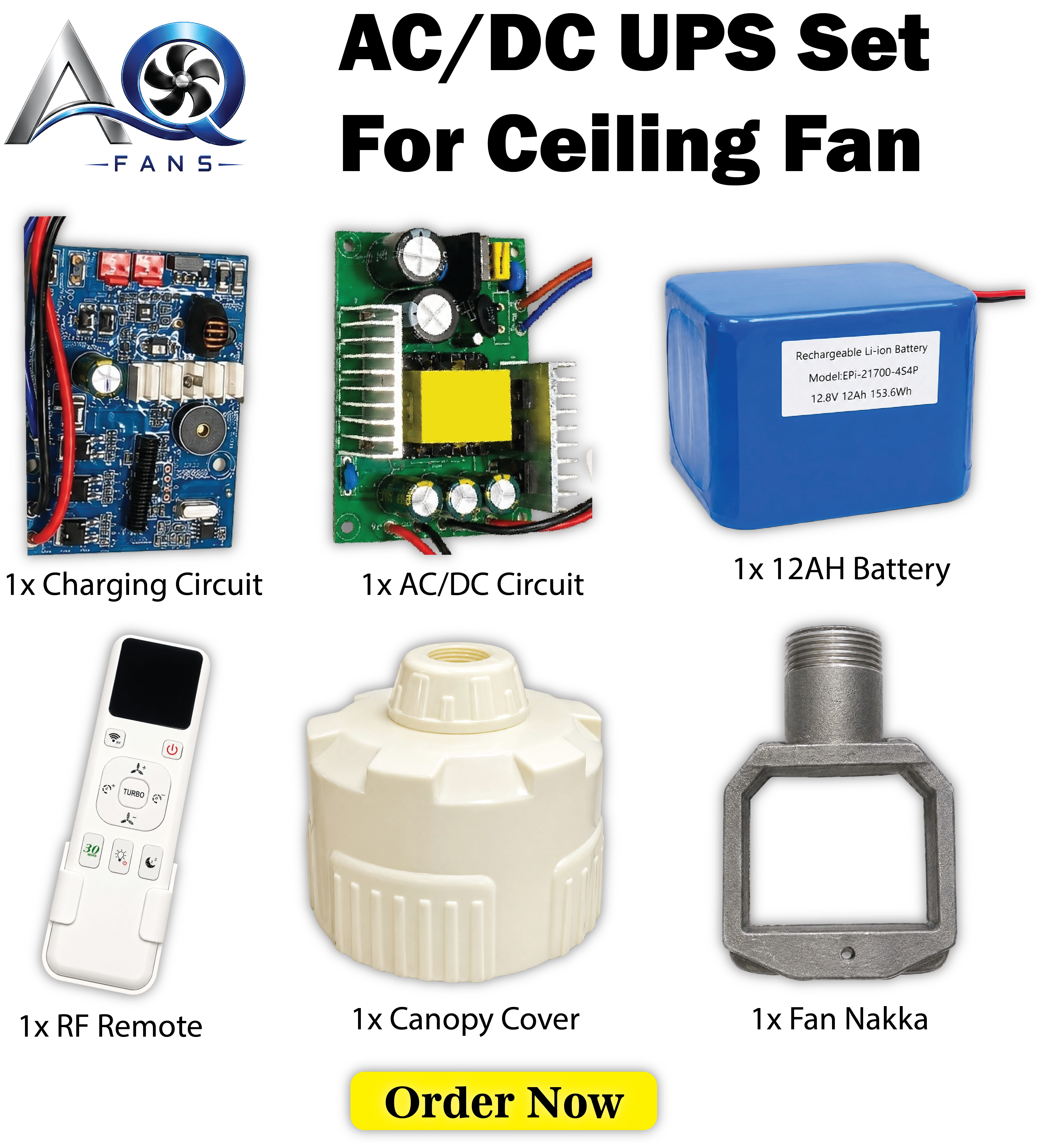 AC DC UPS Set for Ceiling Fans